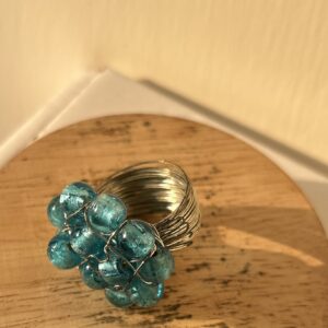 Aqua Cluster Ring