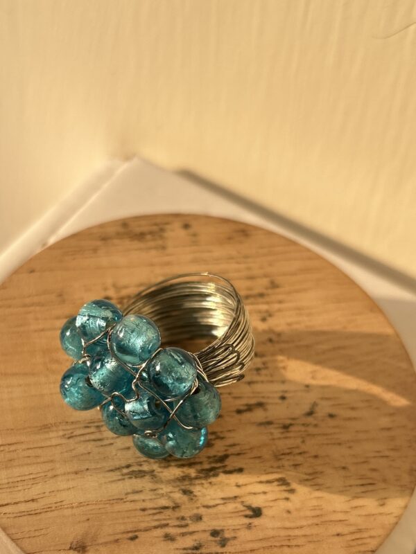 Aqua Cluster Ring