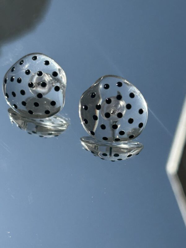 Aqua Dot Earrings - Image 3