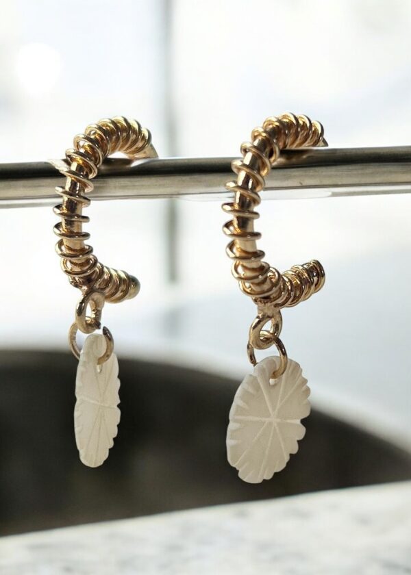 Ivory Petal Hoops - Image 2
