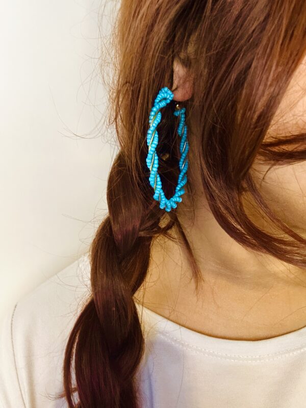 Turquoise Twirl Earrings - Image 3
