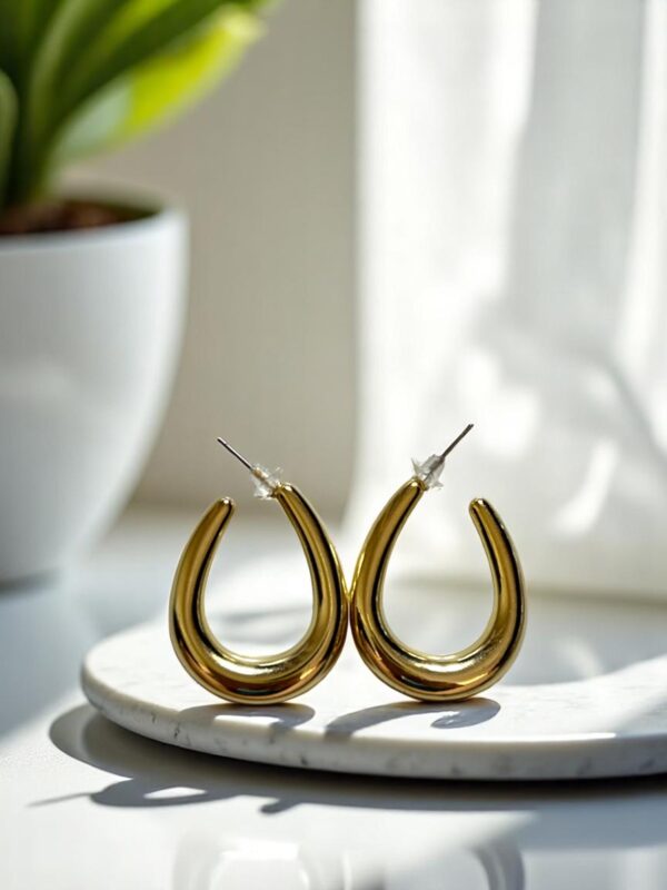 Soleil Curve Hoops - Image 3